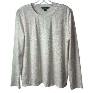 Simply Vera Vera Wang Women's Ivory Long Sleeve Shirt Size M